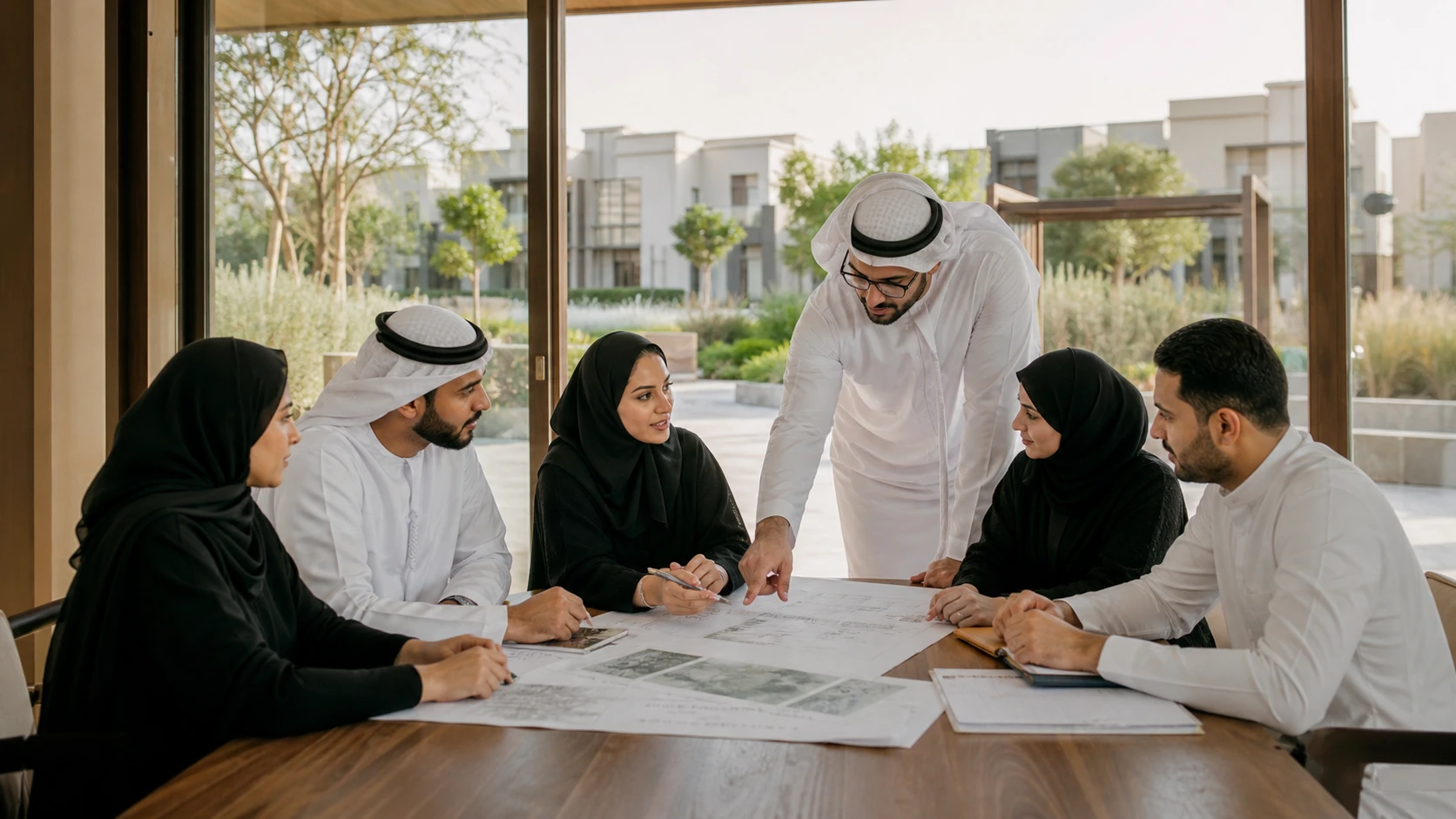 مقيمون داخل أحد مجتمعات مجموعة سديرة