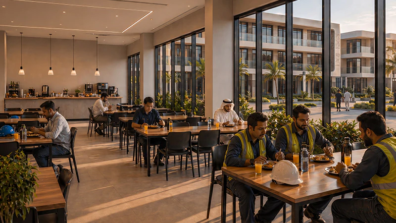 فريق خدمات مجتمعية أثناء العمل
